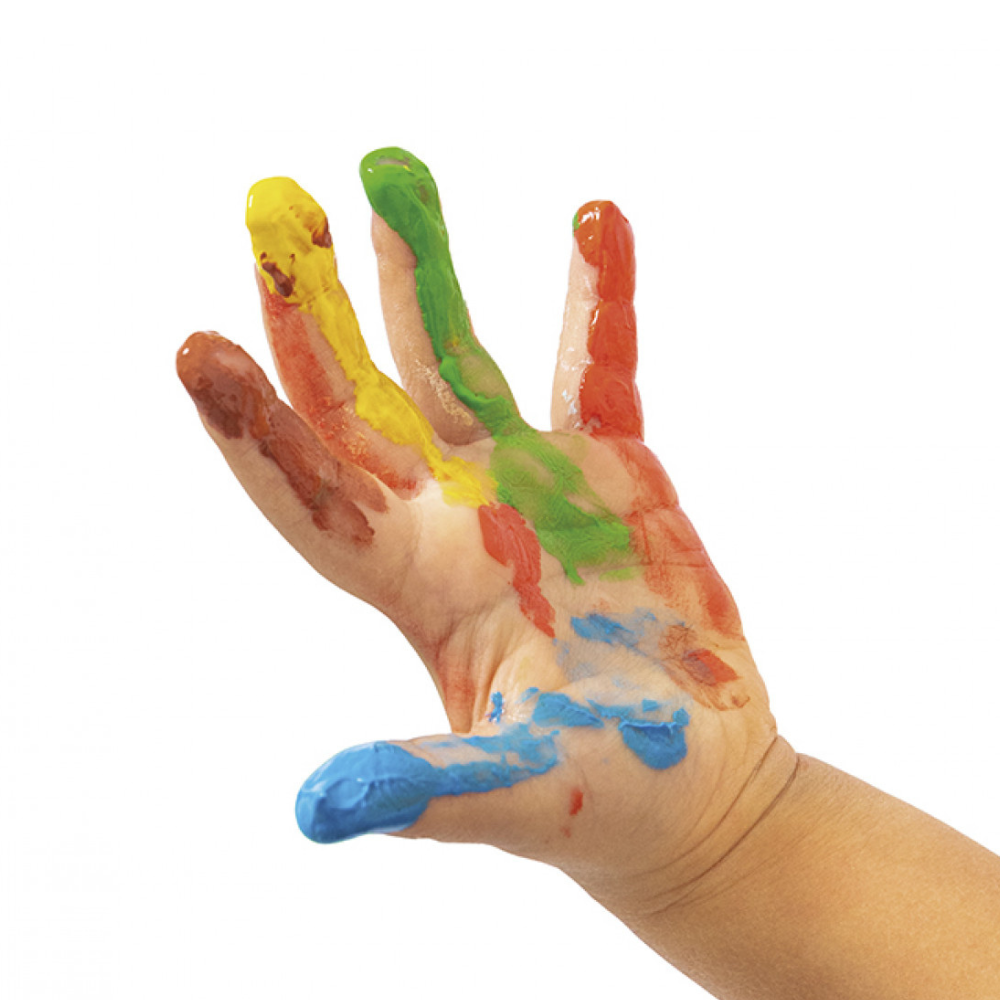 Peinture à Doigts 6 Pots 125ml pour Enfants 2+ - Créativité & Lavable Naturelle