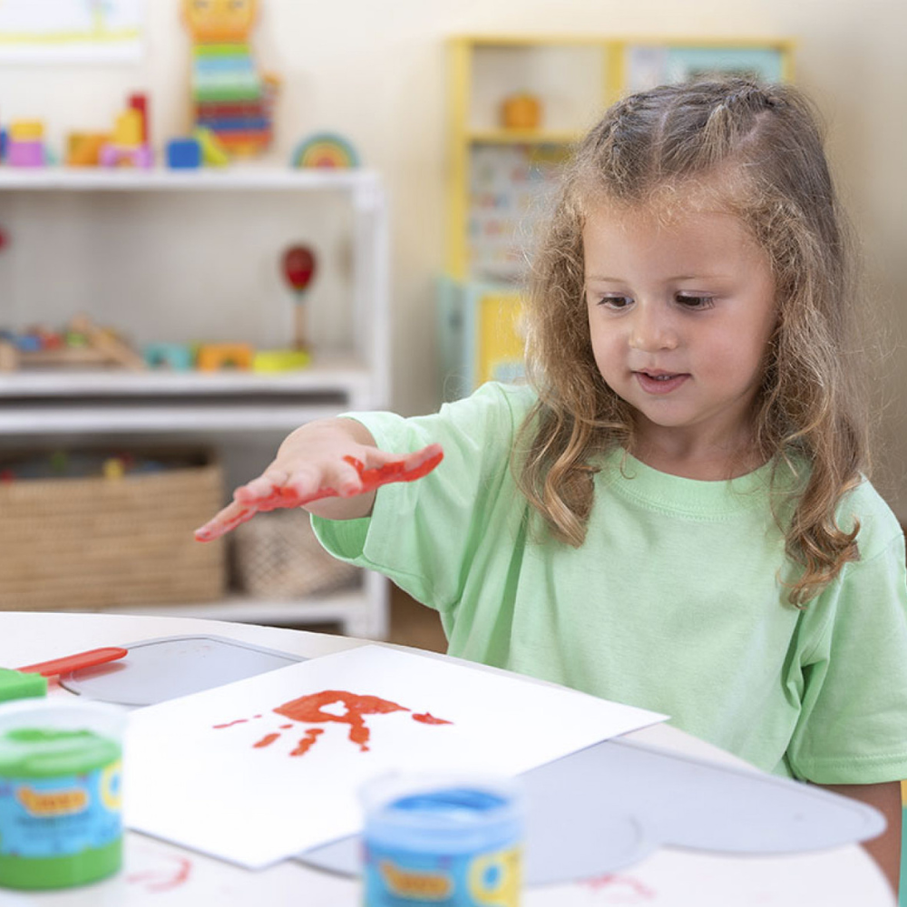 Peinture à Doigts 6 Pots 125ml pour Enfants 2+ - Créativité & Lavable Naturelle