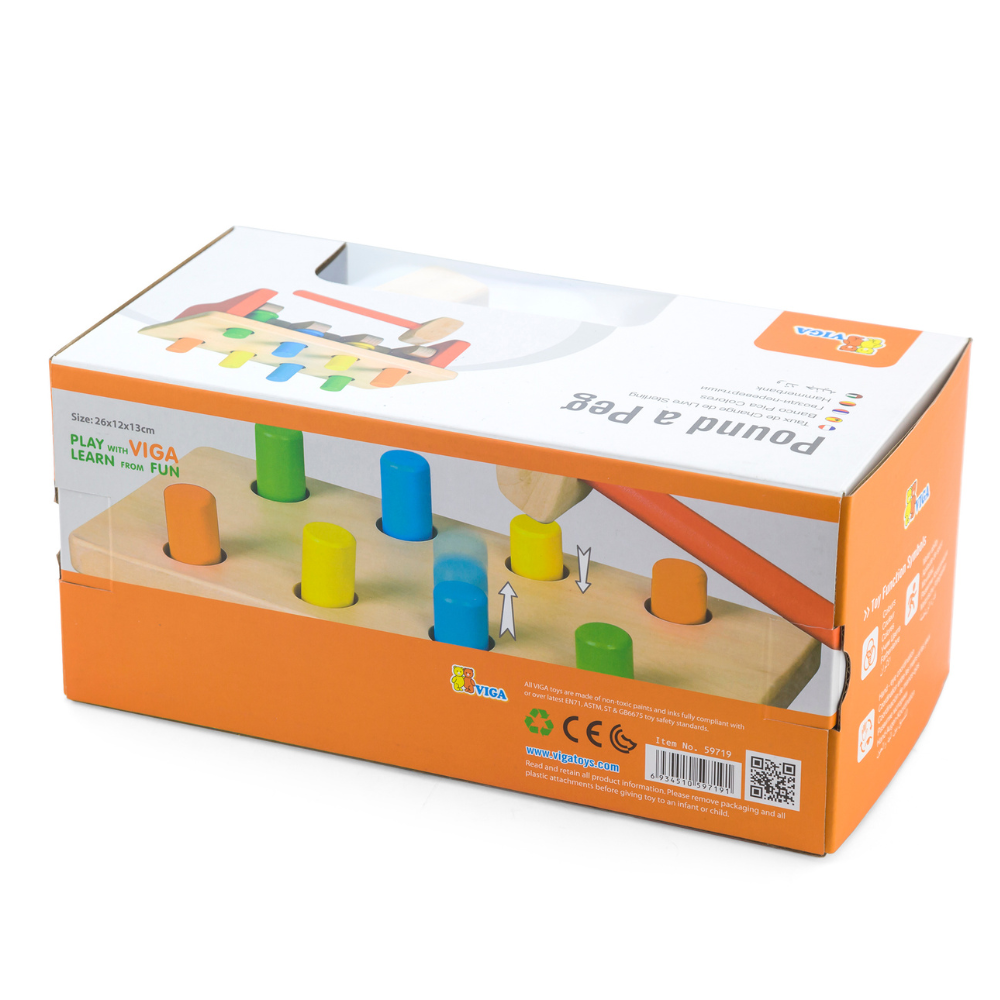 Jeu de Martelage en Bois Viga Toys | Éveil & Motricité Fine 18 Mois+