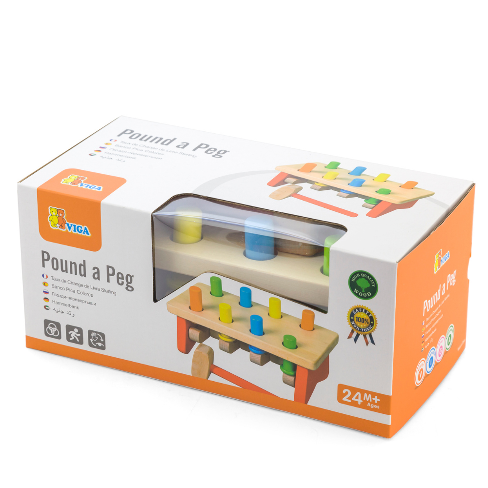Jeu de Martelage en Bois Viga Toys | Éveil & Motricité Fine 18 Mois+