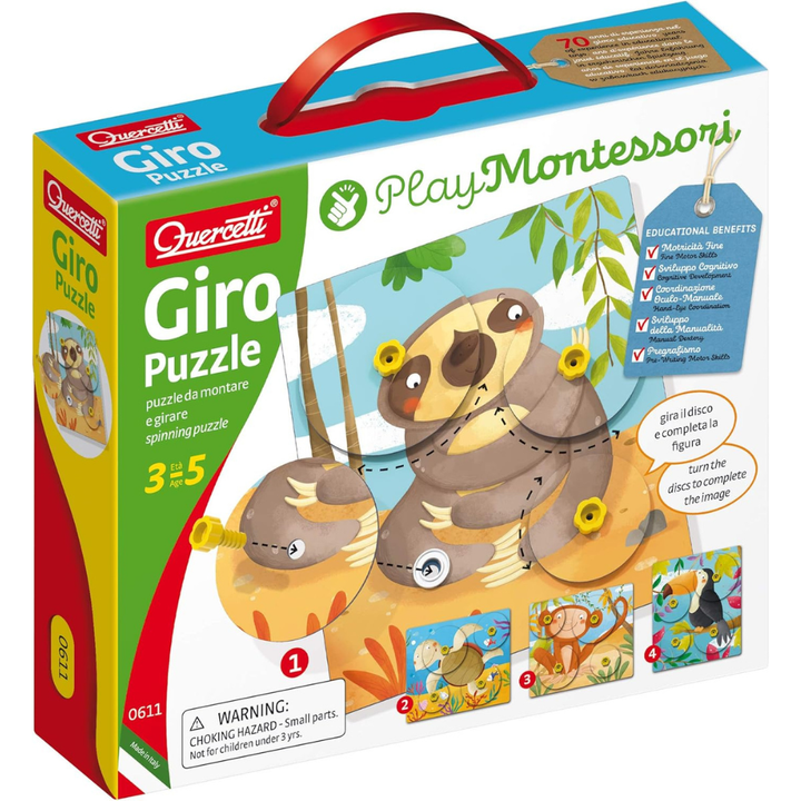 Enfant assemblant un puzzle d'animal avec des vis et boulons sur une table