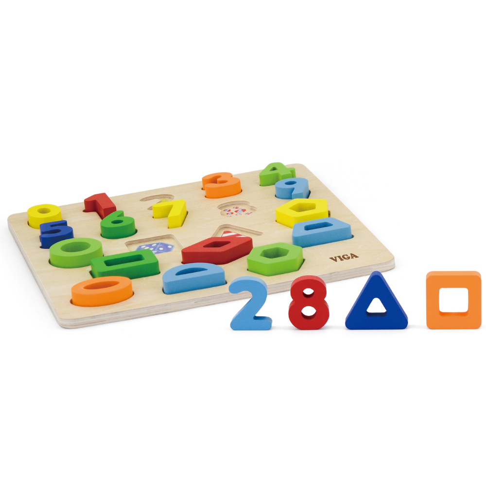 Puzzle Nombres et Formes Montessori en Bois | Éveil Mathématique