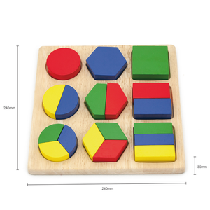 Détail des pièces de puzzle en bois pour motricité fine enfant