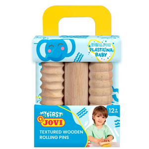 Lot de 3 rouleaux sensoriels en bois JOVI avec différentes textures