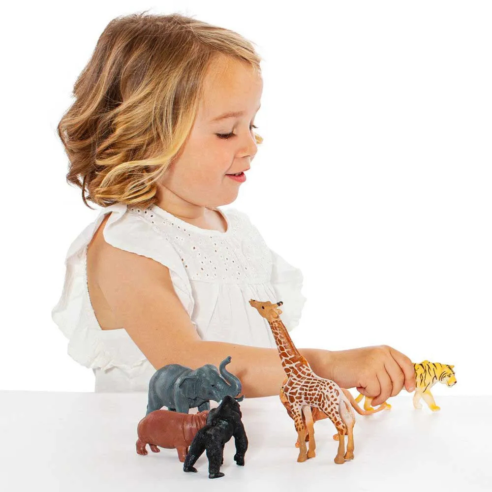 Figurines éducatives lion girafe éléphant pour motricité fine enfant