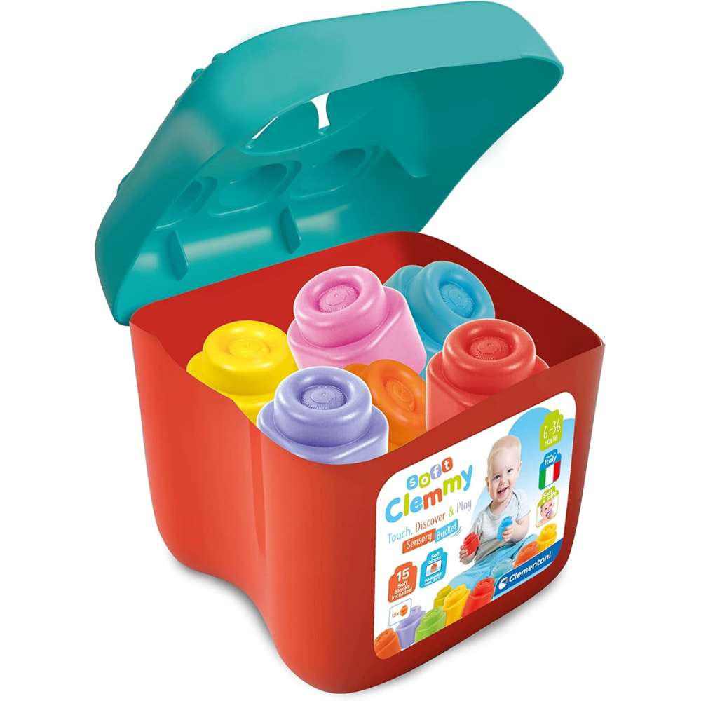 Clementoni Soft Clemmy: 15 Blocs de Construction Souples 6-36 mois