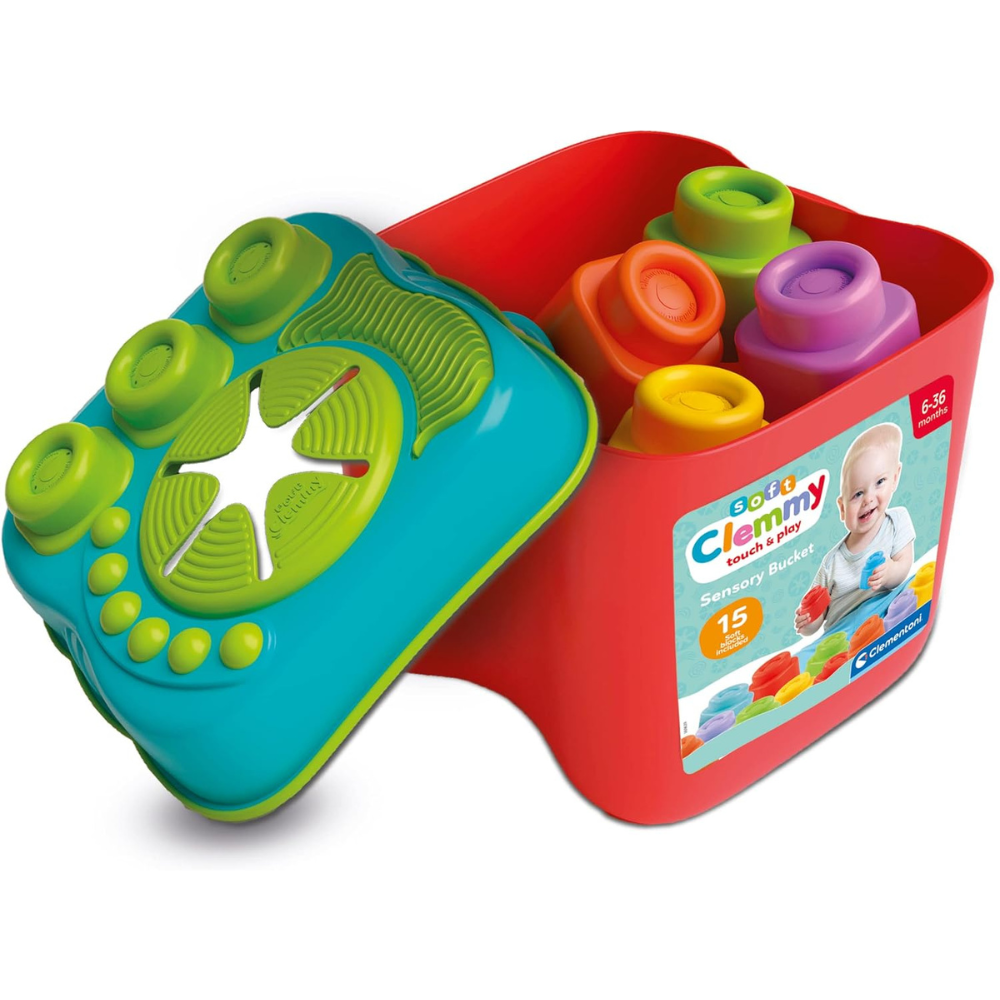 Clementoni Soft Clemmy: 15 Blocs de Construction Souples 6-36 mois
