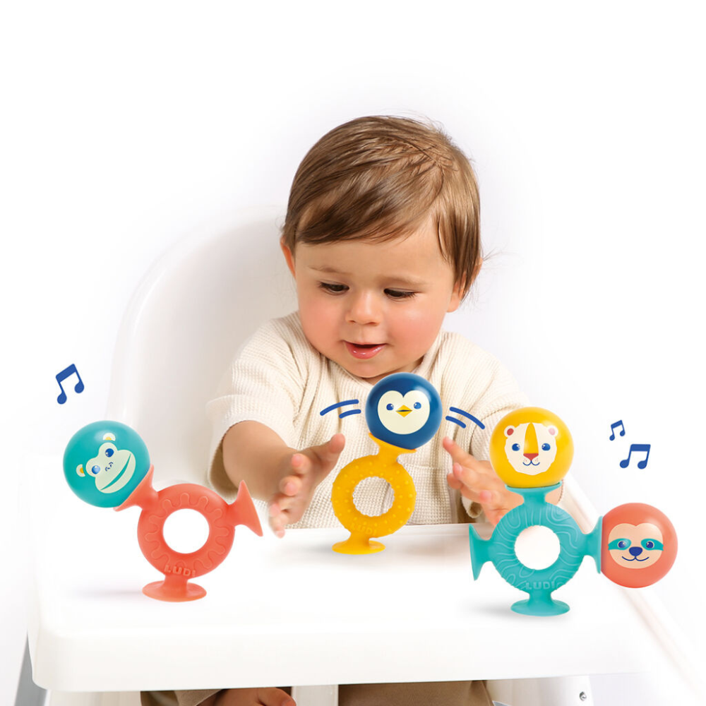 Jeu d'éveil Smack Pop avec ventouses et balles sonores colorées