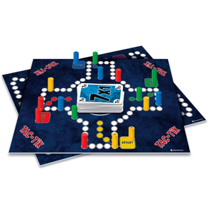 Vue rapprochée du plateau de jeu Tac-Tik recto-verso