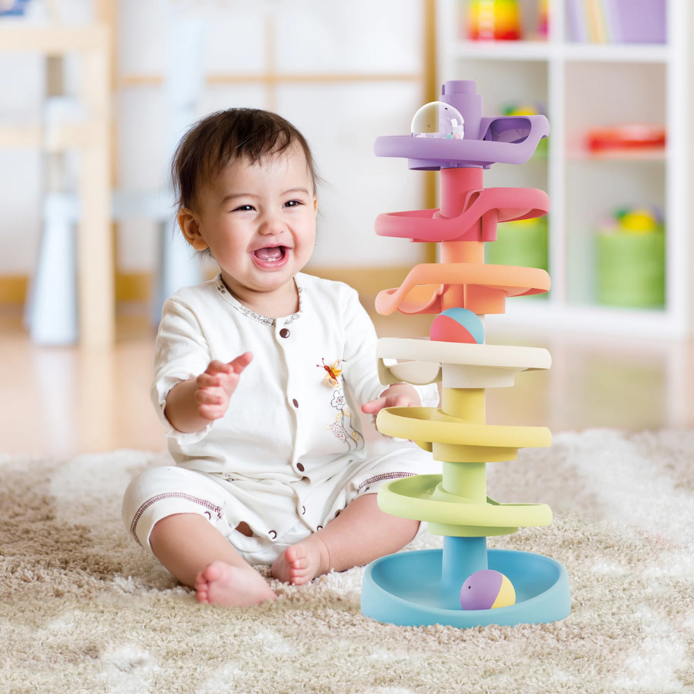 Tour Spirale Infernale Quercetti Playeco+ | Jeu d'Éveil Montessori Bio
