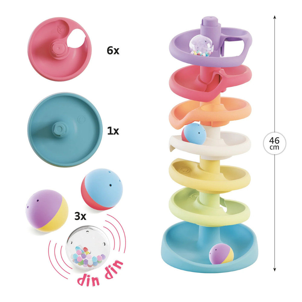Tour Spirale Infernale Quercetti Playeco+ | Jeu d'Éveil Montessori Bio