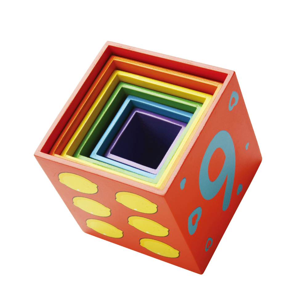 Tour bois emboîtable 7 pièces – Motricité fine & créativité