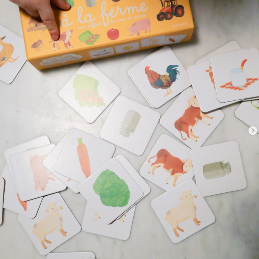 Carte Montessori outils ferme