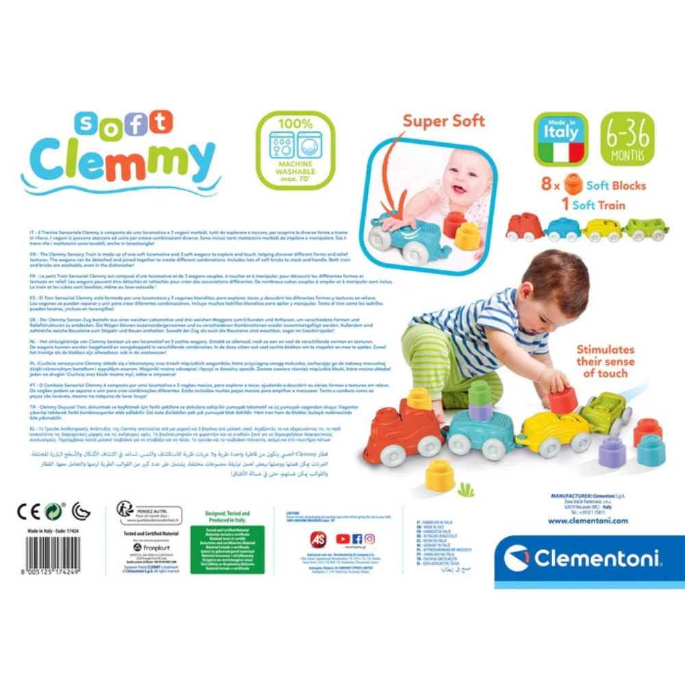 Train Sensoriel Clemmy Clementoni - Jouet Éveil et Motricité 6 Mois+