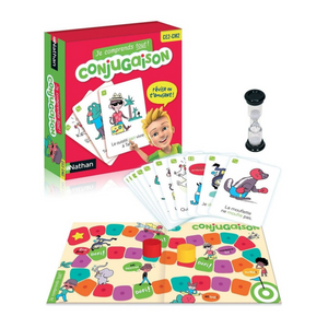 Vue intérieure du jeu Je comprends tout Conjugaison avec cartes