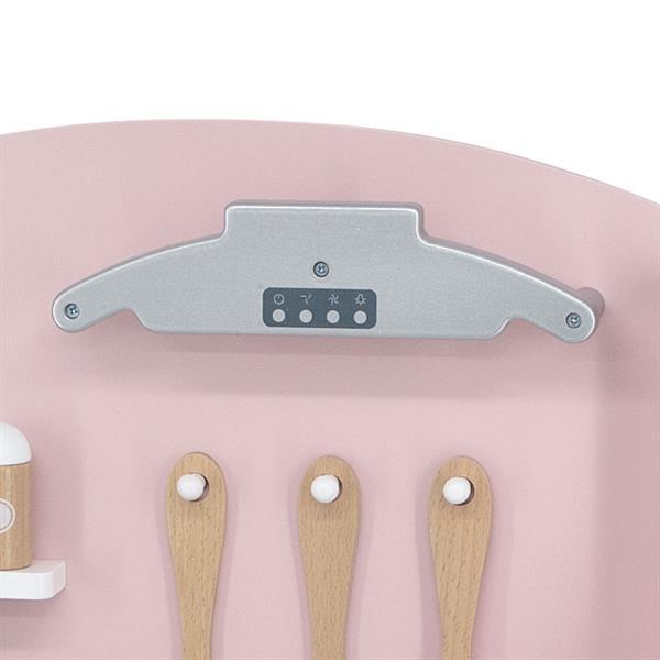 Cuisine Rose en Bois avec Vaisselle - Jeu d'Imitation Éducatif