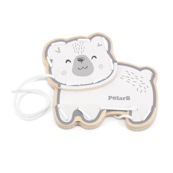 Jeu de Laçage Animaux en Bois - Motricité Fine Montessori dès 3 Ans