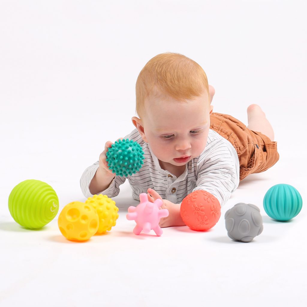 Coffret 8 Balles Sensorielles Montessori pour Bébé - Éveil & Motricité