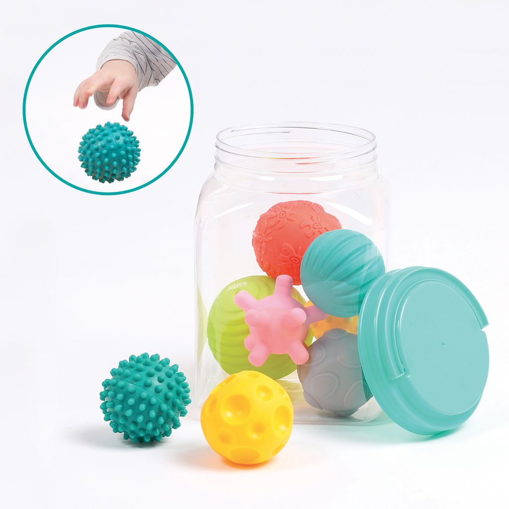 Coffret 8 Balles Sensorielles Montessori pour Bébé - Éveil & Motricité