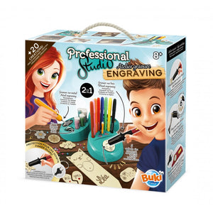 Kit Atelier Gravure enfant avec pyrograveur et graveur métal