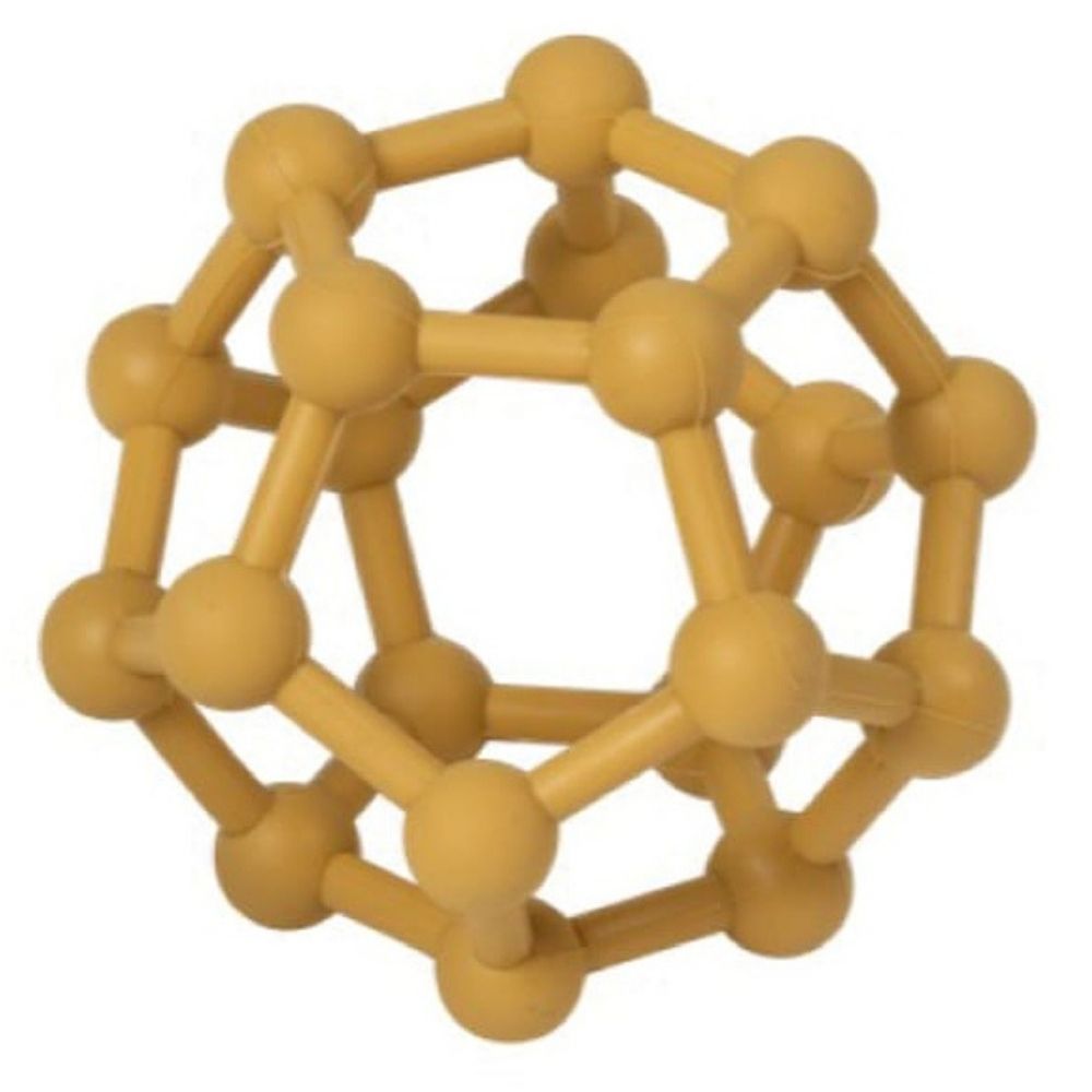 Balle de préhension Montessori en silicone jaune pour éveil bébé