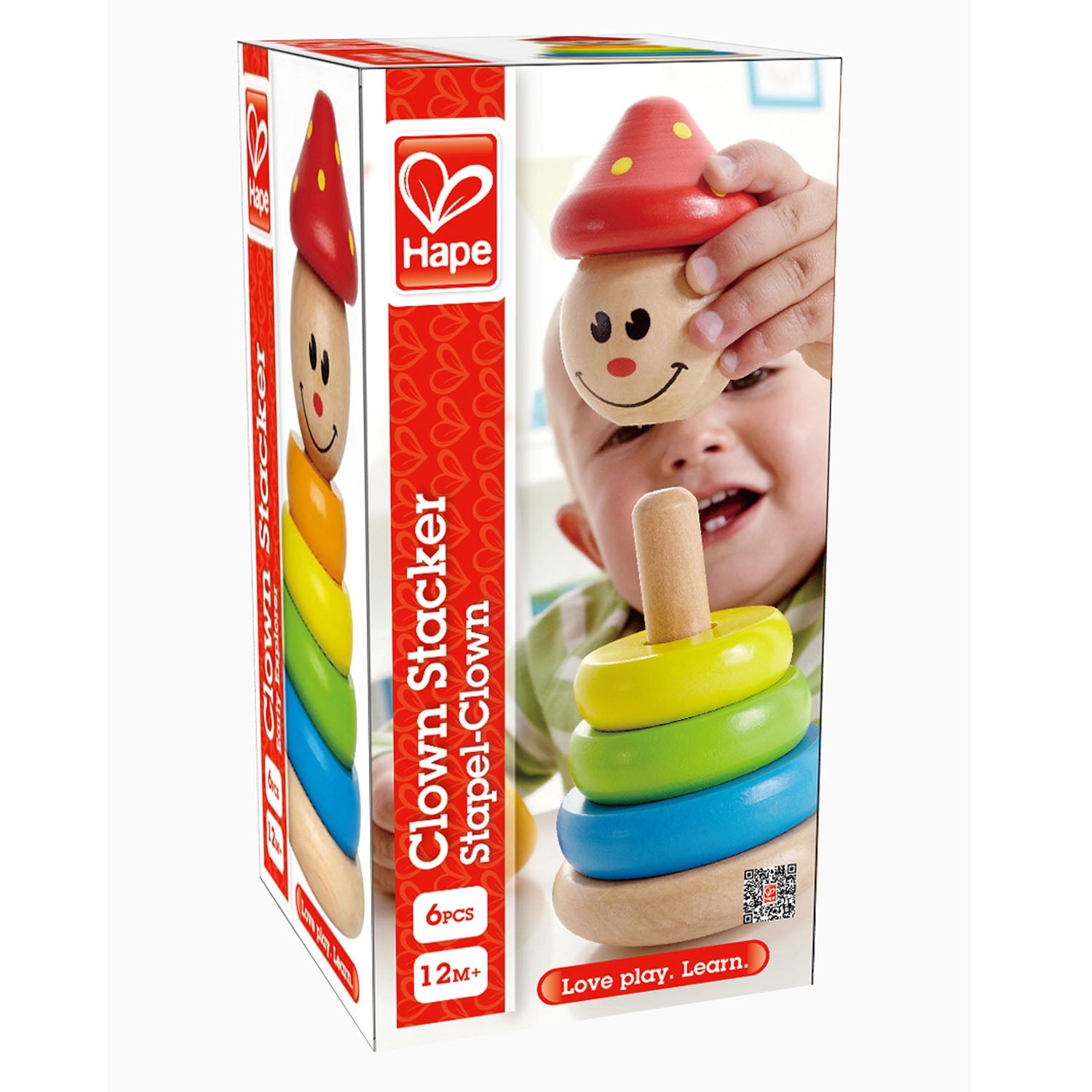 Jouet Clown à Empiler Hape - Éveil Motricité Fine Bébé dès 12 Mois