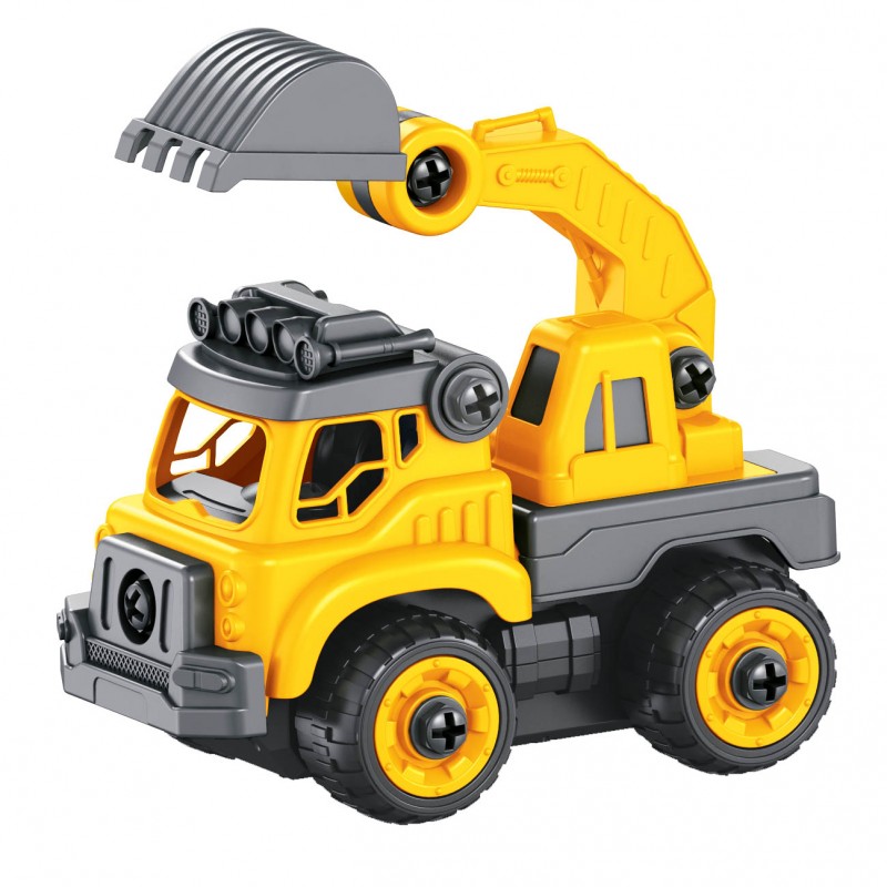 Coupe‑vue détaillée montrant les visseuses et les pièces externes