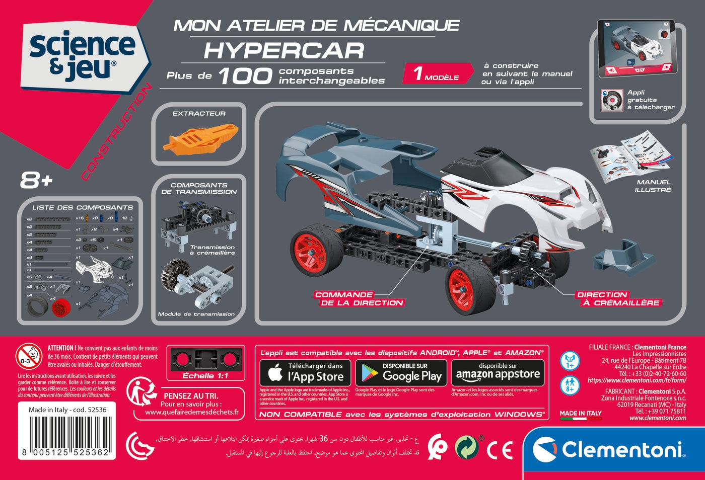 Voiture Hypercar assemblée et personnalisée par un enfant
