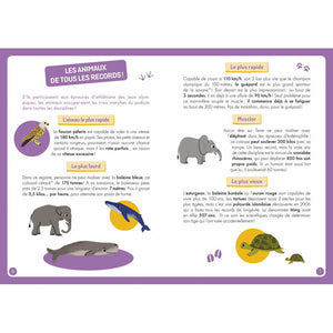 Page intérieure du livre documentaire sur les animaux