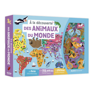 Couverture du coffret éducatif 'À la découverte des animaux du monde'