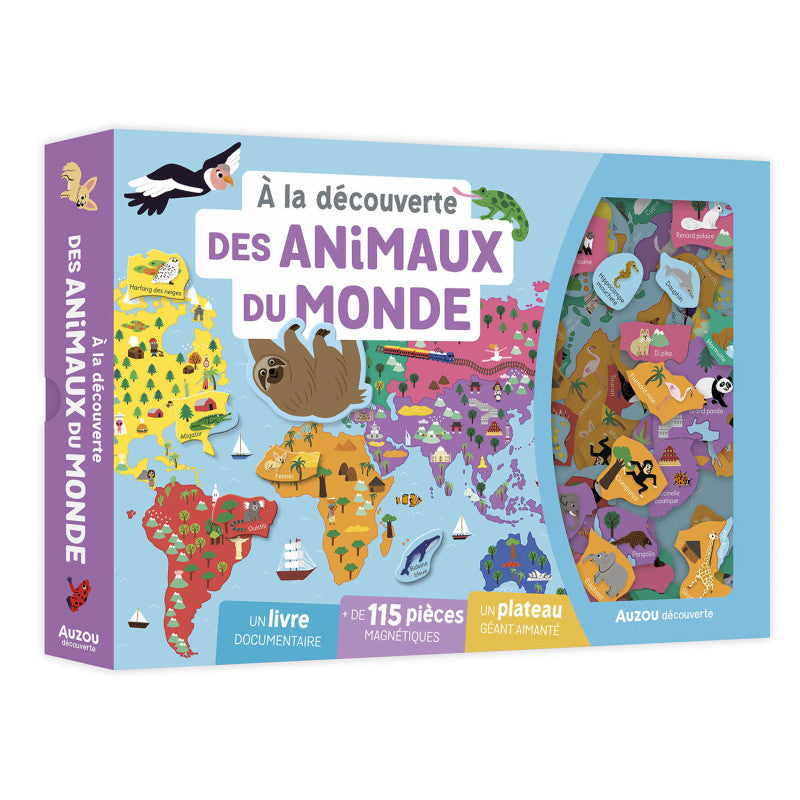 Couverture du coffret éducatif 'À la découverte des animaux du monde'