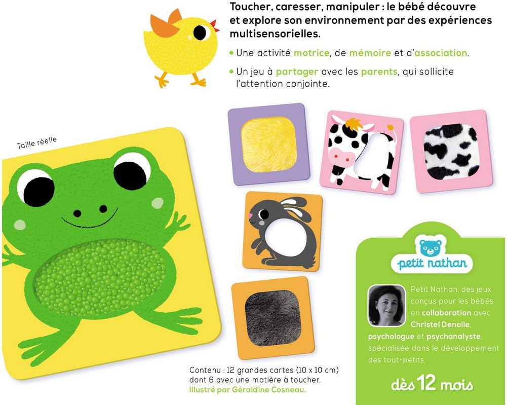 La Ferme à Toucher Nathan - Jeu Éveil Sensoriel Montessori dès 1 an
