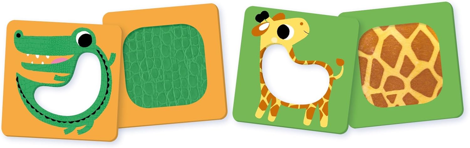 Les Animaux à Toucher Nathan - Jeu Éveil Sensoriel Bébé dès 12 Mois