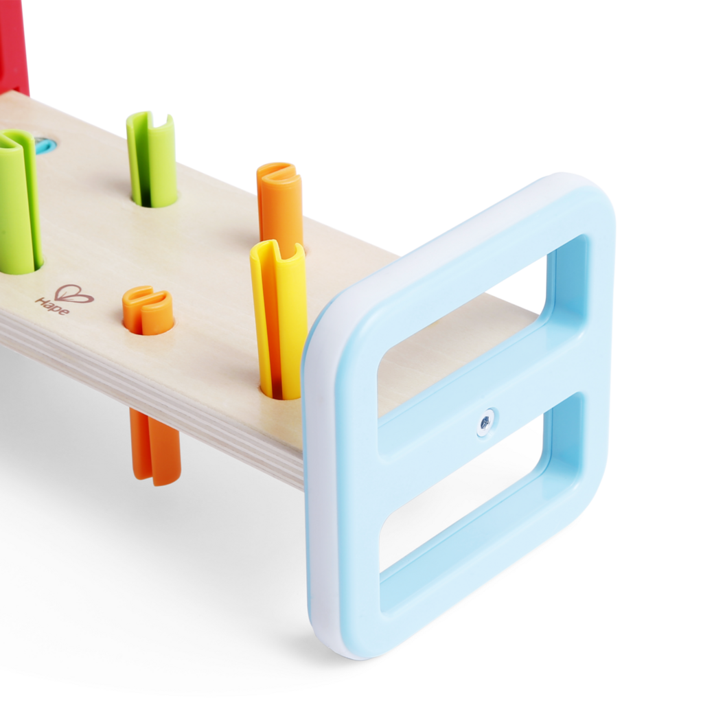 Hape Banc à Marteler Arc-en-Ciel | Jouet Éveil Montessori en Bois