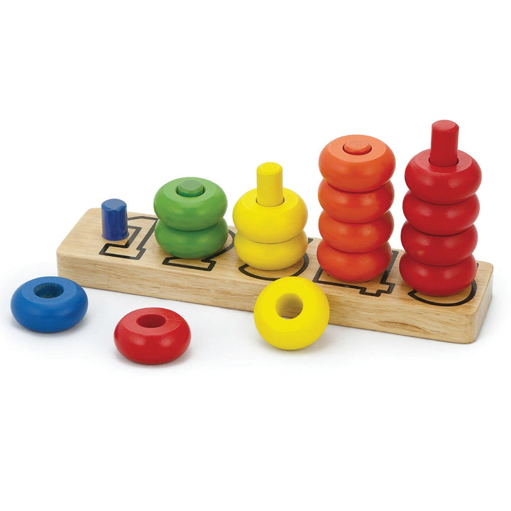 Jeu de motricité en bois Viga Toys pour apprendre à compter de 1 à 5
