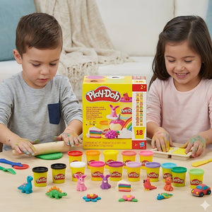 Enfant manipulant la pâte à modeler Play-Doh, activité créative et éducative