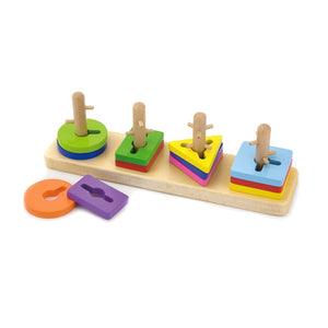 Labyrinthe d'encastrement 4 tiges en bois Viga Toys pour enfant