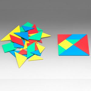 Détail des 7 formes géométriques composant un tangram