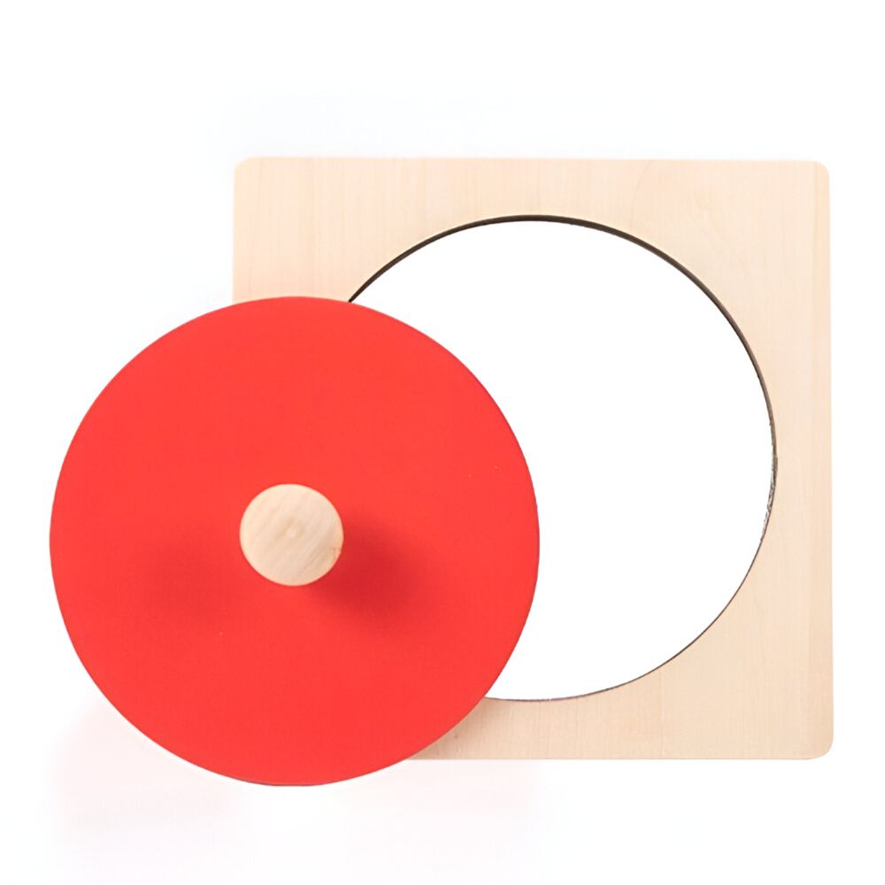 Puzzle Disque Miroir Montessori - Éveil Sensoriel et Motricité Fine