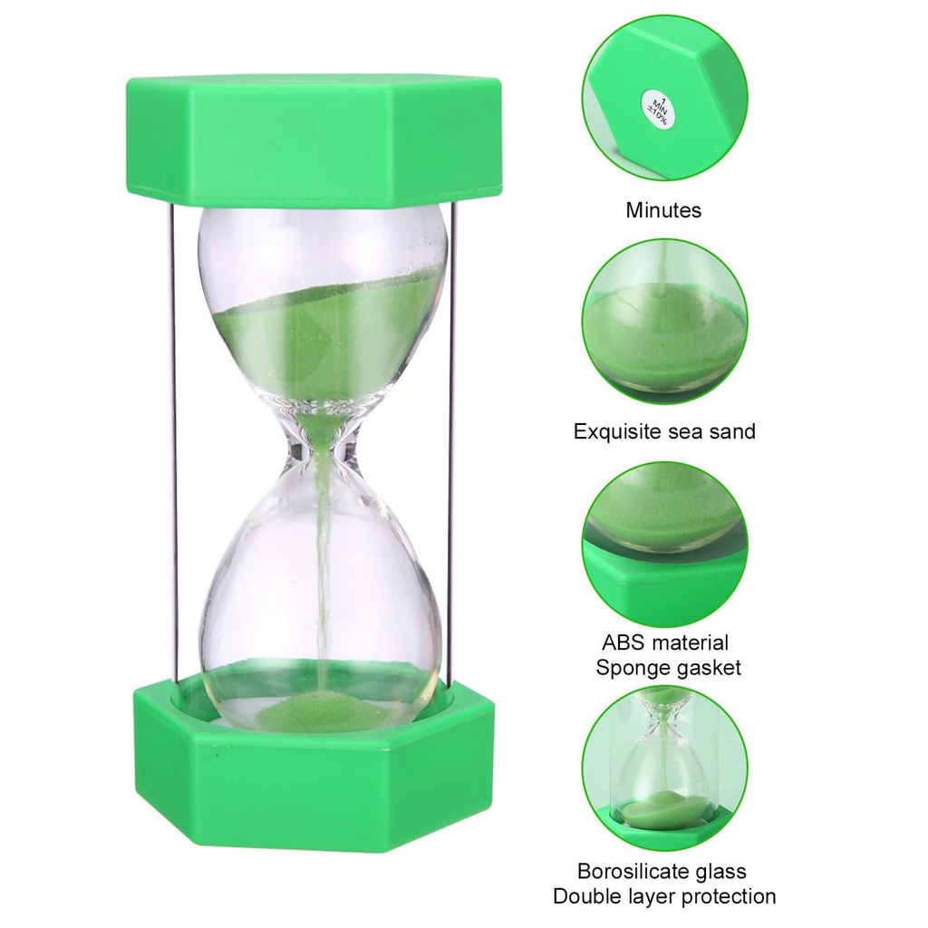 Sablier en verre design moderne pour gestion du temps