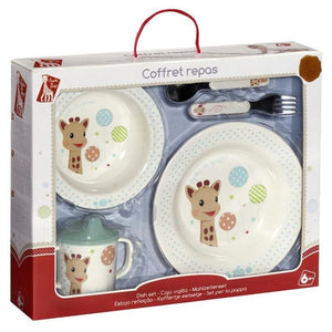 Assiette et bol à ventouse Sophie la girafe pour bébé