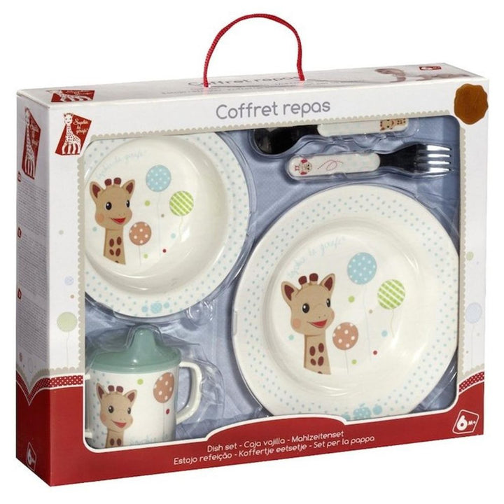 Assiette et bol à ventouse Sophie la girafe pour bébé