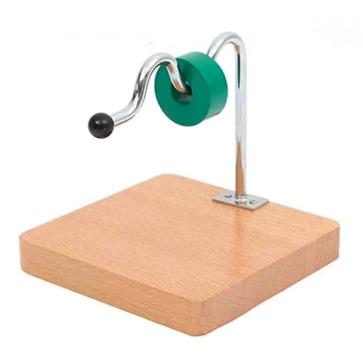 Tige coudée sinusoïdale Montessori avec disque en bois