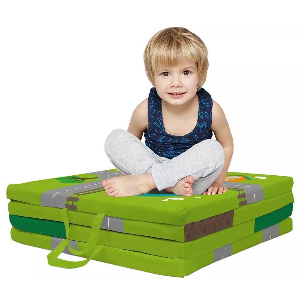Tapis d'Éveil Évolutif 3-en-1 | Matelas de Sieste & Pouf Montessori