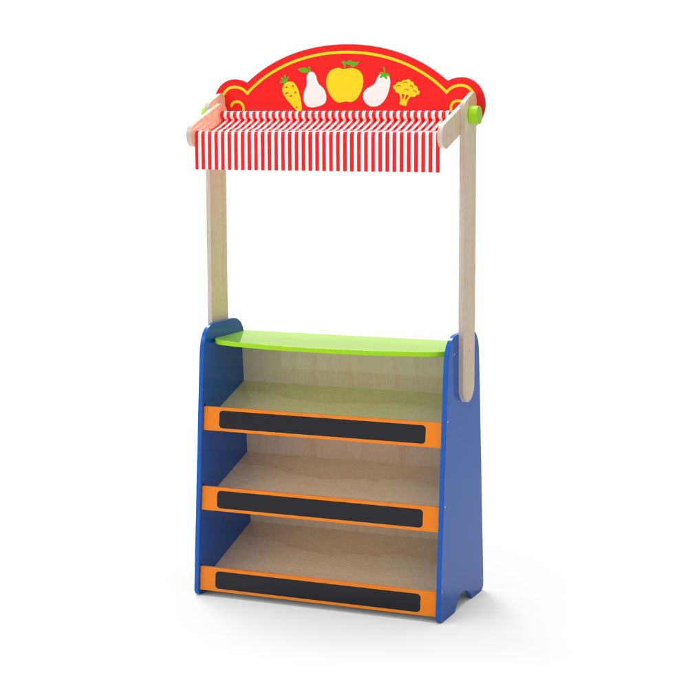Théâtre et Marchande 2-en-1 en Bois - Jeu d'Imitation Éducatif
