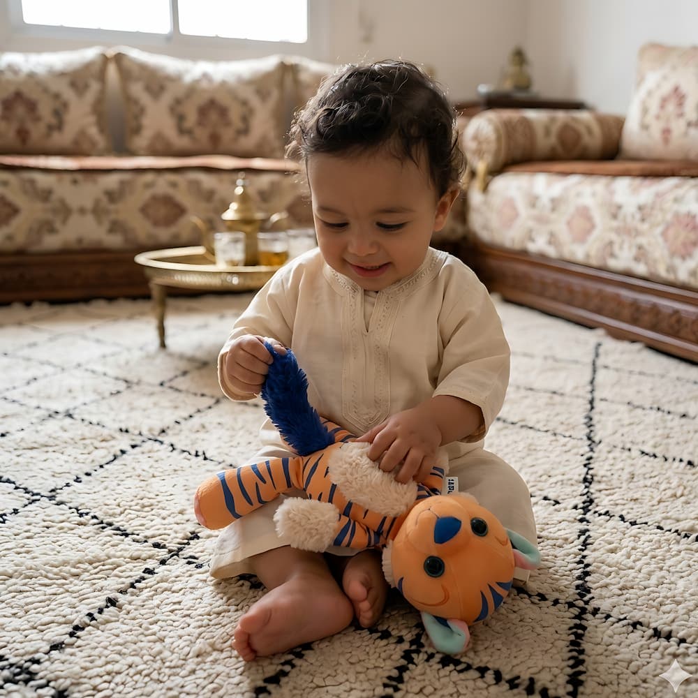 Doudou Tidou LUDI - Peluche d'Éveil Douce dès la Naissance