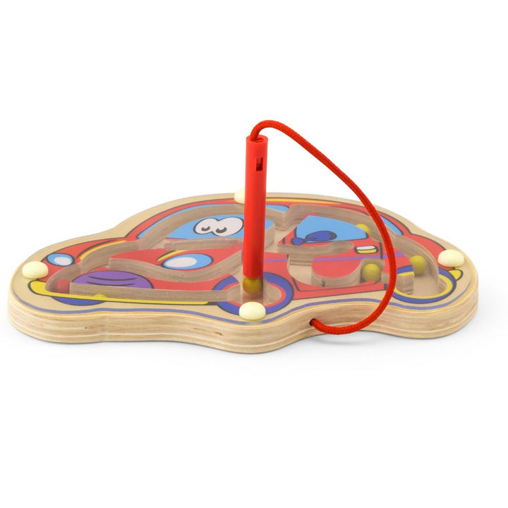 Labyrinthe Magnétique en Bois Voiture - Jeu d'Éveil Montessori