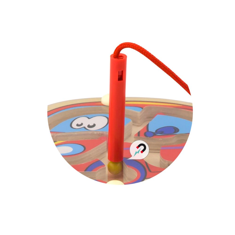 Labyrinthe Magnétique en Bois Voiture - Jeu d'Éveil Montessori