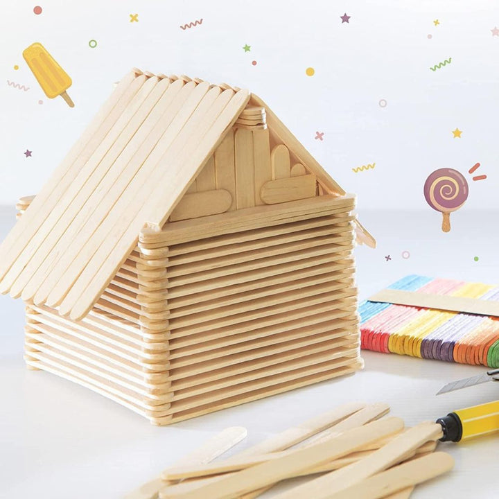 Bâtonnets en bois FSC® – Lot de 300 pièces multicolores