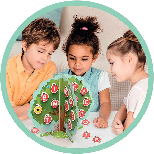 Kit Montessori en carton avec lettres et mots pour enfants